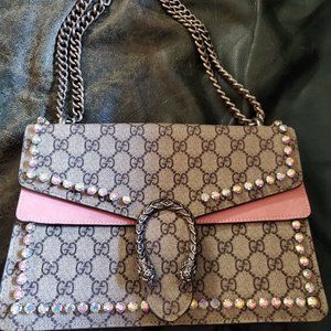 Limited edition Gucci Dionysus Shoulder/top handle bag with pink suede details